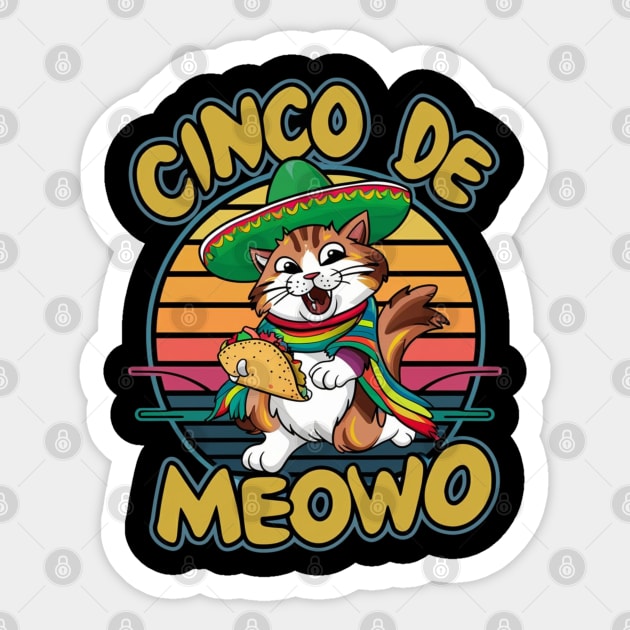 Cinco De Meowo Sticker by Dylante